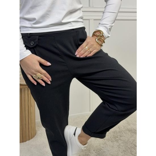 Spodnie chinosy materiałowe czarne